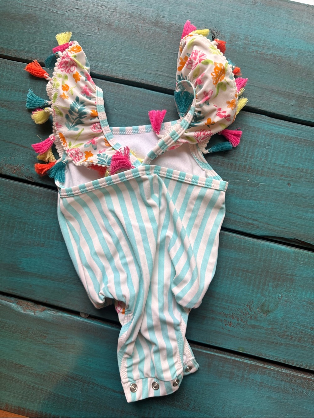 Mud Pie Baby Girl Swim Suit with Flamingo 9/12months - Picture 2 of 2